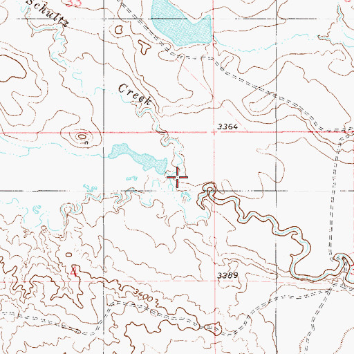 Topographic Map of Schultz Creek, MT