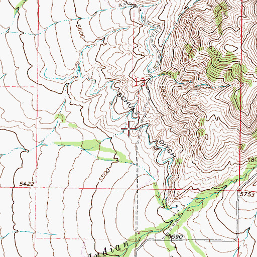 Topographic Map of Schulz Ditch, MT