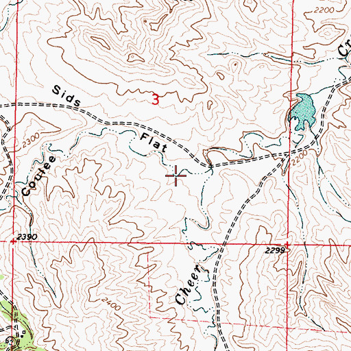 Topographic Map of Scotsman Coulee, MT