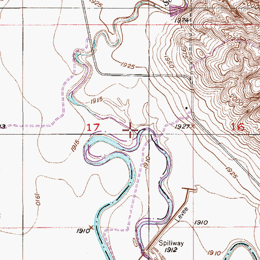 Topographic Map of Scott Creek, MT