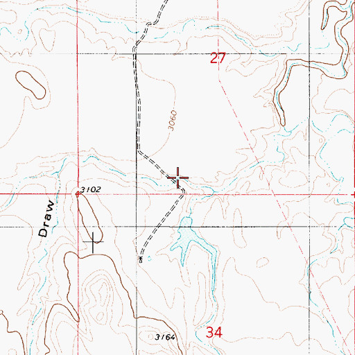 Topographic Map of Seaman Draw, MT