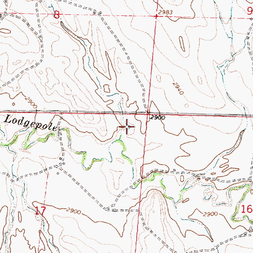 Topographic Map of Searl Coulee, MT
