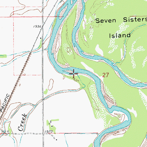 Topographic Map of Sears Creek, MT