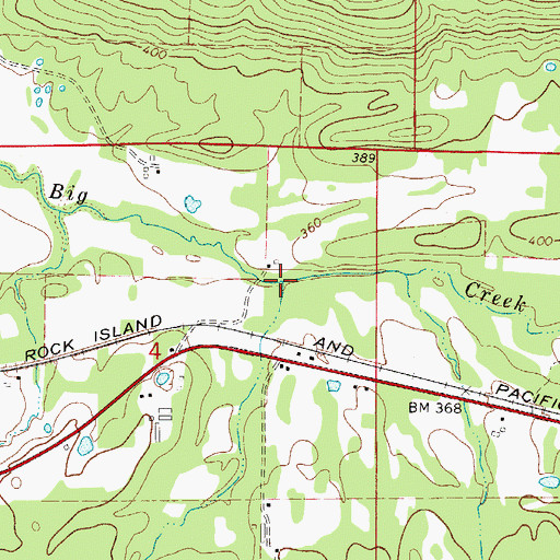 Topographic Map of McGee Creek, AR