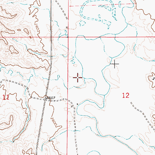 Topographic Map of Second Creek, MT