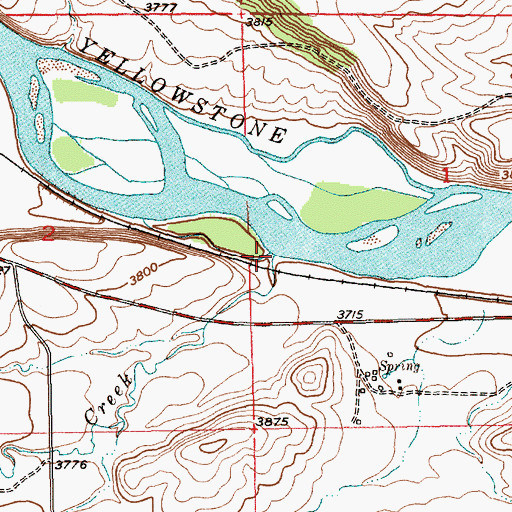 Topographic Map of Sectionhouse Creek, MT