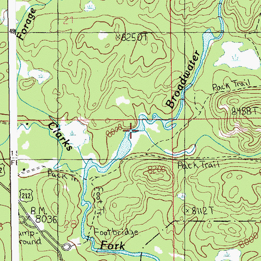 Topographic Map of Sedge Creek, MT
