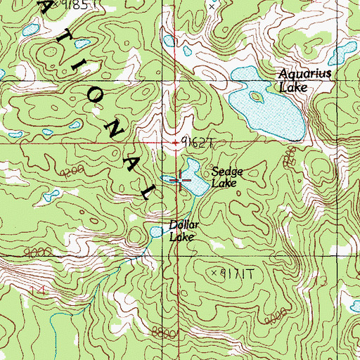 Topographic Map of Sedge Lake, MT