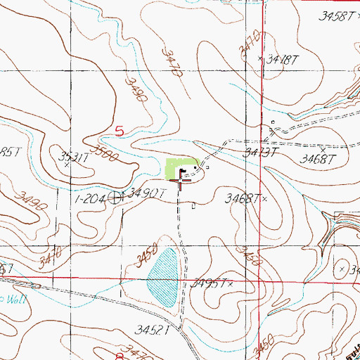 Topographic Map of Seifert Ranch, MT