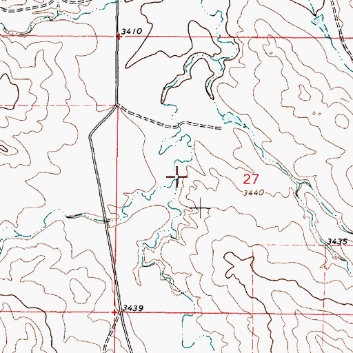 Topographic Map of Serviceberry Creek, MT