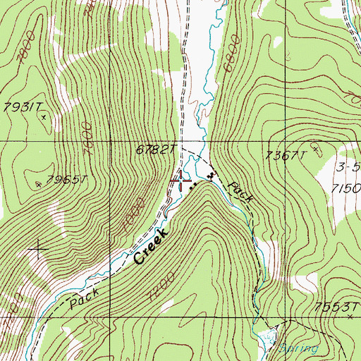 Topographic Map of Seven-11 Ranch, MT