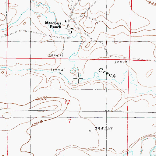 Topographic Map of Sevenmile Coulee, MT