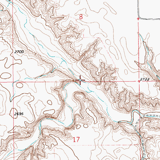 Topographic Map of Sevenmile Coulee, MT
