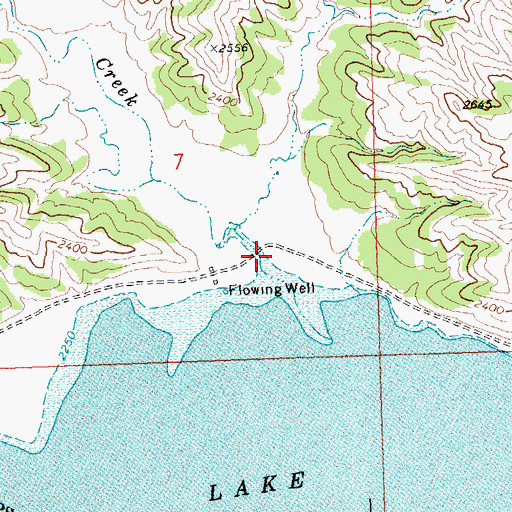 Topographic Map of Sevenmile Creek, MT