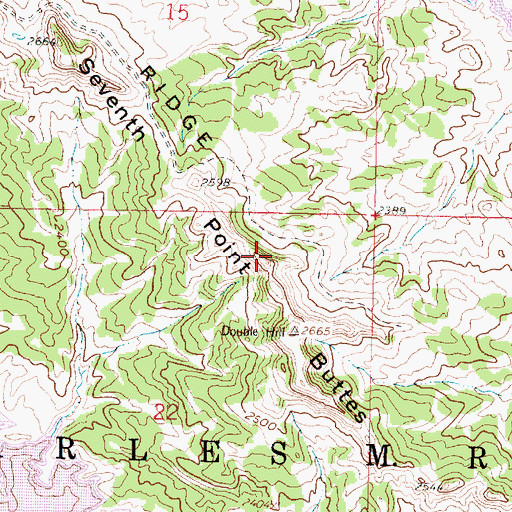 Topographic Map of Seventh Point Buttes, MT