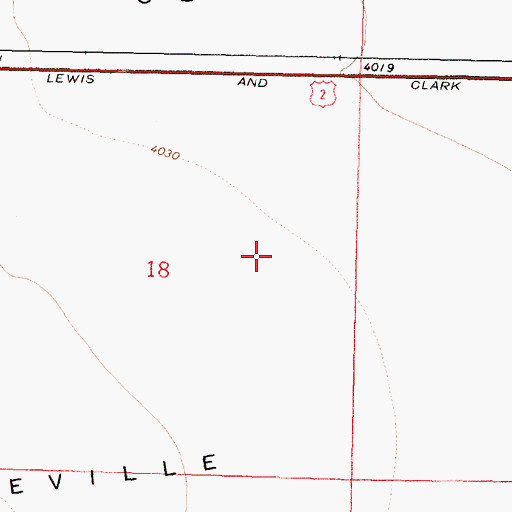 Topographic Map of Seville Flat, MT