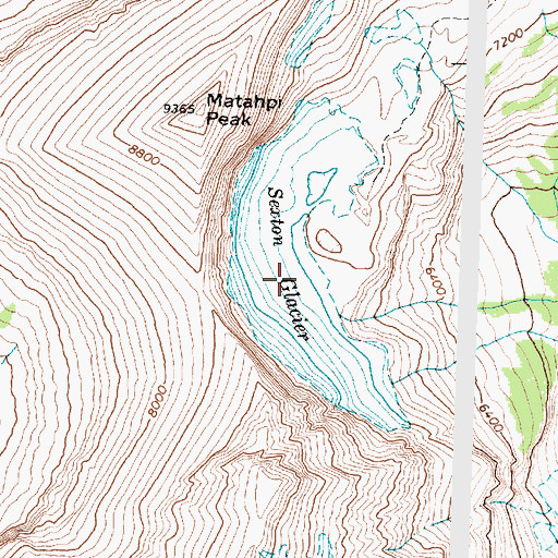 Topographic Map of Sexton Glacier, MT
