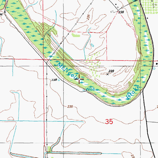 Topographic Map of McNeely Brake, AR