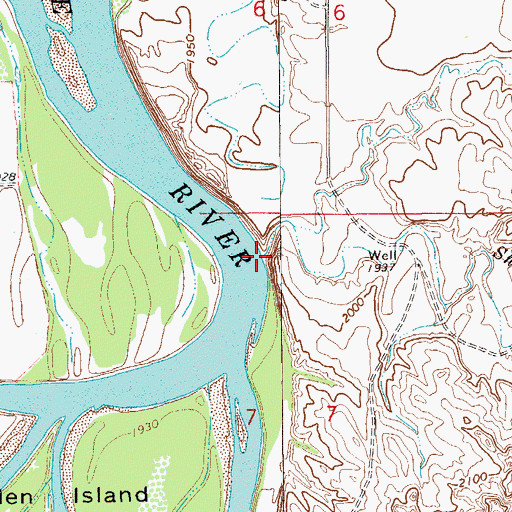 Topographic Map of Shadwell Creek, MT