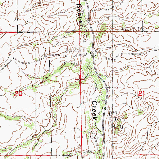 Topographic Map of Shambo Coulee, MT