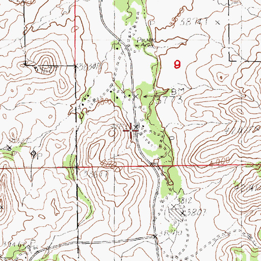 Topographic Map of Shambow School (historical), MT