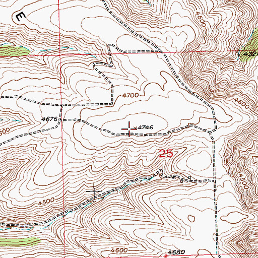 Topographic Map of Shane Ridge, MT