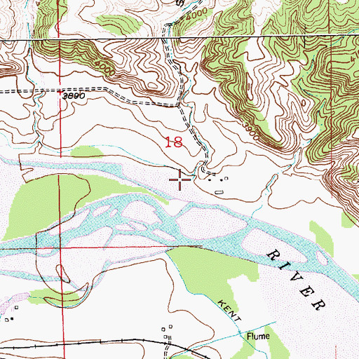 Topographic Map of Shanks Basin, MT