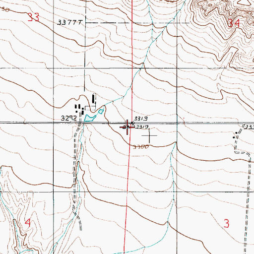 Topographic Map of Shaw School (historical), MT