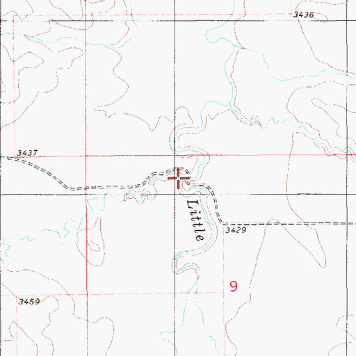 Topographic Map of Sheep Camp Creek, MT