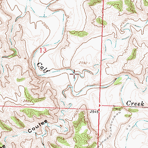 Topographic Map of Sheep Coulee, MT