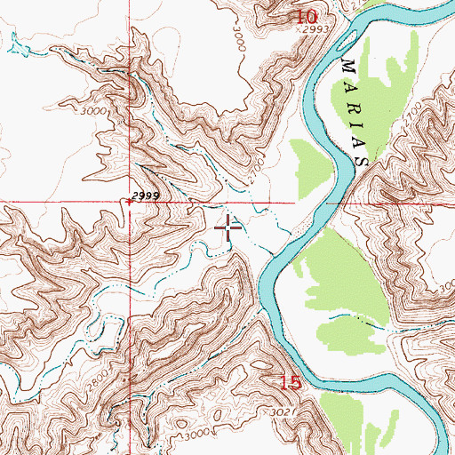 Topographic Map of Sheep Coulee, MT