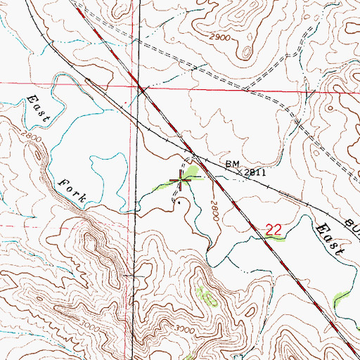 Topographic Map of Sheep Creek, MT