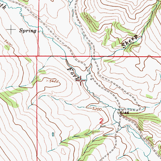 Topographic Map of Sheep Creek, MT