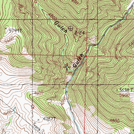 Topographic Map of Sheep Gulch, MT