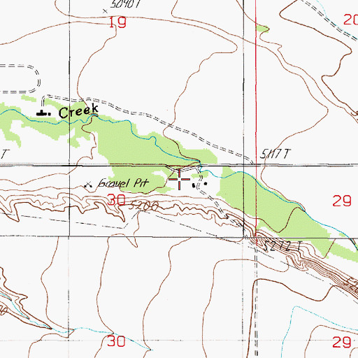 Topographic Map of Shelhamer Ranch, MT
