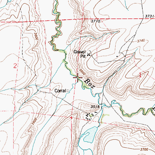 Topographic Map of Shellrock Creek, MT