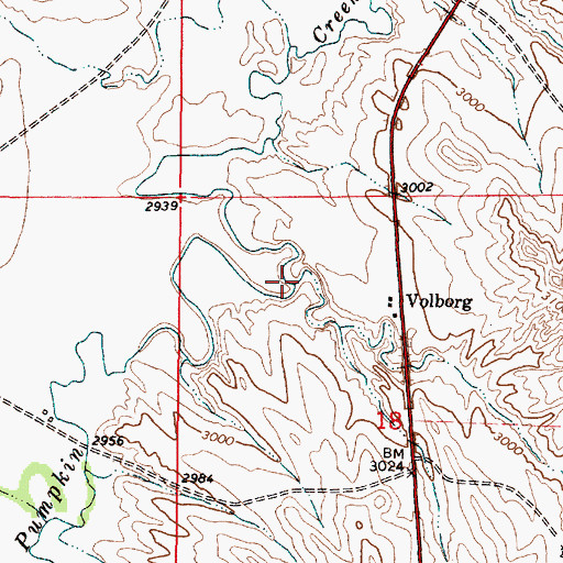Topographic Map of Shelter Creek, MT