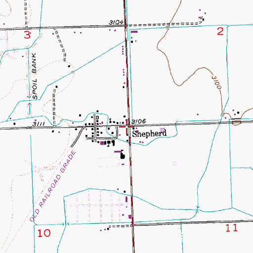 Topographic Map of Shepherd, MT