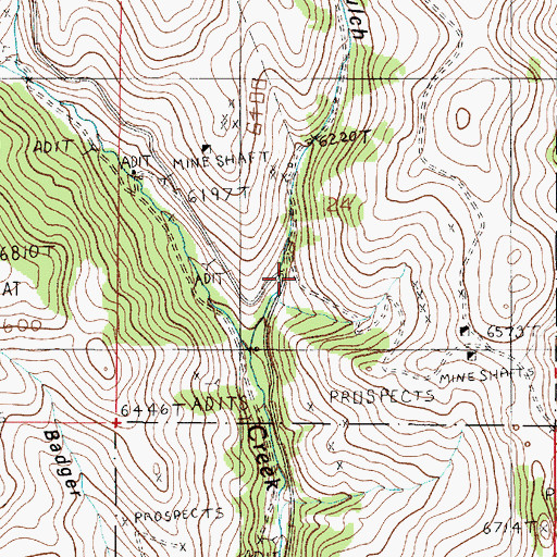 Topographic Map of Sheps Gulch, MT