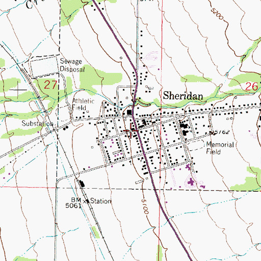 Topographic Map of Sheridan, MT