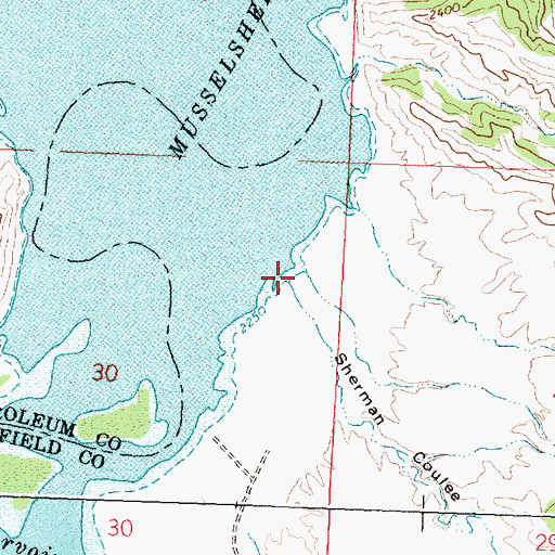 Topographic Map of Sherman Coulee, MT