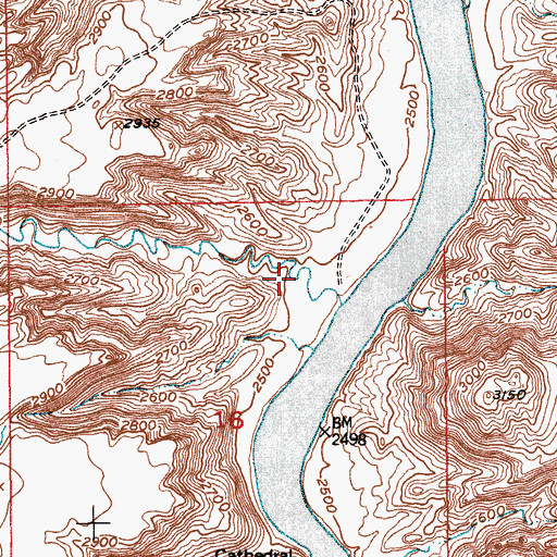 Topographic Map of Sherry Coulee, MT