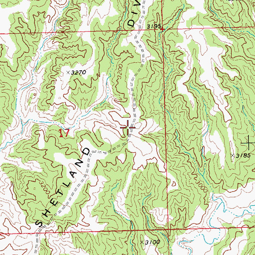 Topographic Map of Shetland Divide, MT
