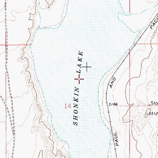 Topographic Map of Shonkin Lake, MT