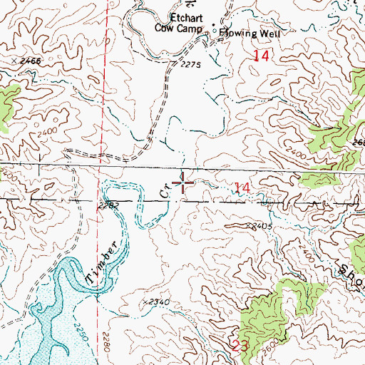 Topographic Map of Short Coulee, MT