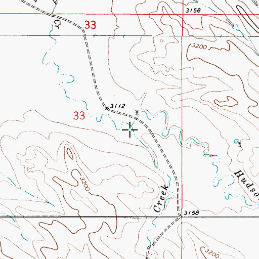 Topographic Map of Short Creek, MT