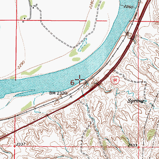 Topographic Map of Short Creek, MT