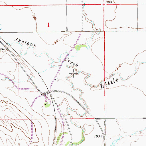 Topographic Map of Shotgun Creek, MT