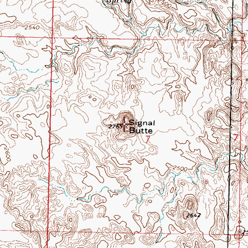 Topographic Map of Signal Butte, MT