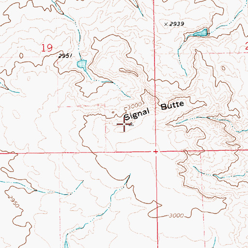 Topographic Map of Signal Butte, MT